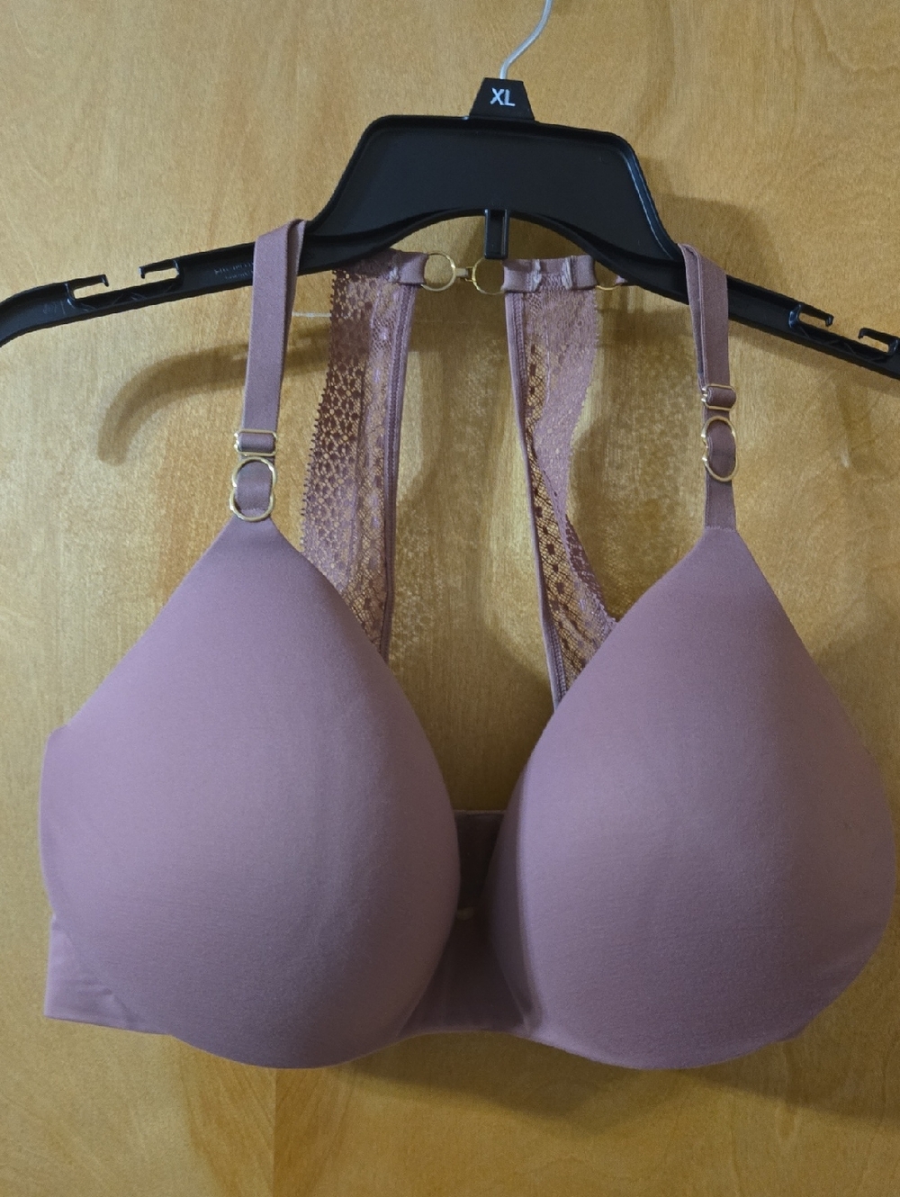 Victoria's Secret Women's Padded Lace-Back Bra in Mauve Pink 36DDD